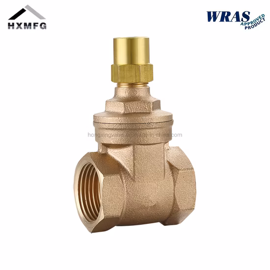 Wras approuve la vanne en bronze avec poignée ronde en acier moulé, bouclier de verrouillage, vanne à vanne femelle droite à souder, poignée de levier de crépine en bronze femelle, vanne à bille en bronze